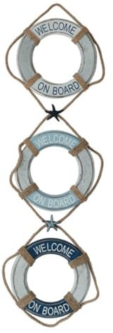 Supvox Nautisches Hängeornament Rettungsring-wandschild Aus Holz Küsten Partydekorationen Für Wohnzimmer Und Schlafzimmer Hängende Bastelanhänger Im Stil Von Stranddekoration