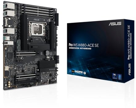 ASUS PRO WS W880-ACE SE Workstation Mainboard Sockel Intel LGA1851 (ATX, PCIe 5.0, DDR5, Dual 2.5GB Ethernet, 4X M.2, BIOS Flashback, AI Cooling II)