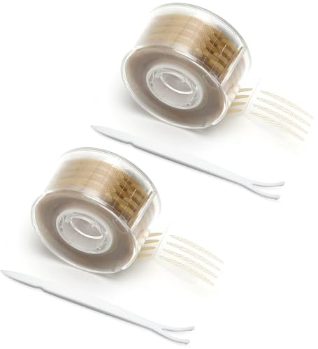 Schlupflider Stripes Unsichtbar,2 Rollen 1200er Großpackung Atmungsaktive Netz Augenlid Stripes Unsichtbar Wasserdichte Schlupflider Tapes mit Tool Für Alltag Bühne Hochzeit Fotoshooting