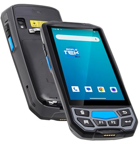SIMPLETEK - Industrieller PDA mit Barcode-Player 1D/2D/QR - Android 13, 4 GB RAM / 64 GB ROM, LTE, Akku 4800 mAh, Display 5 Zoll und Funktionstasten