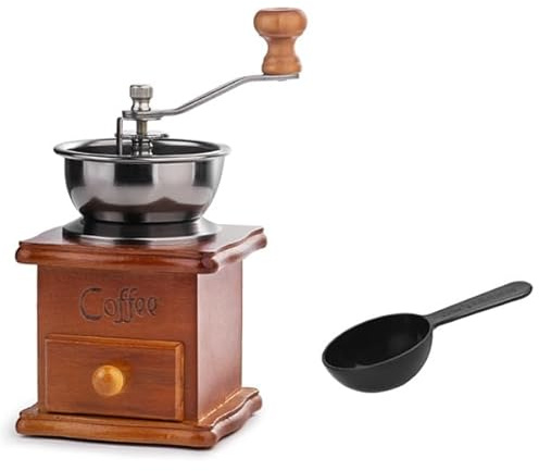 Tagtight Molinillo de café manual, mini molinillo de café con manivela, estilo vintage, portátil, para café y granos de café de