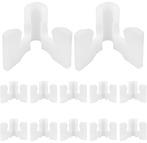 Kisangel 40 Pièces Connecteurs de Tuyauterie pour Rack, Supports à Chaussures en Plastique Blanc, Fixation Discrète pour Étagère de Placard et Meuble de Rangement
