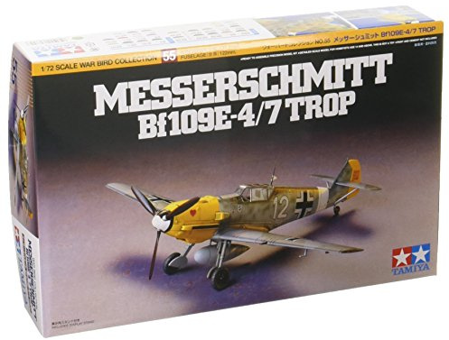 TAMIYA 300060755 60755 Messerschmitt 300060755-1:72 ME-BF 109E-4/7 Trup, Airplane, Standing Model, Faithful Replica, Plastic Kit, Crafts, Model Kit, Assembly, Unpainted, 1/72
