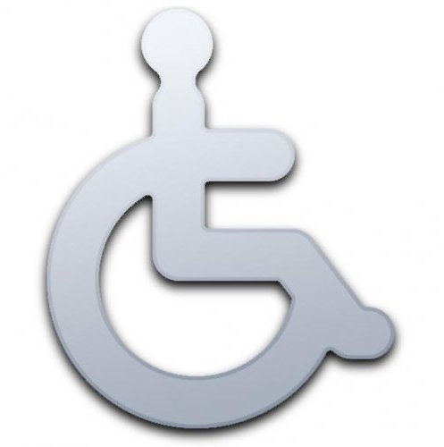 Super Cool Creations handicapés Signe Panneau de Porte pour WC Miroir 12 cm x 9 cm