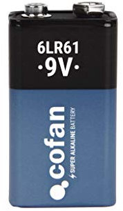 Cofan Pila Alcalina Modelo 6LR61 | Voltaje 9 V | Blíster de 1 Unidad