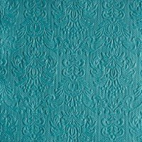 Ambiente - Cocktail Servietten - Elegance - geprägt - 25x25cm - 15 Stück (Petrol - 7906)