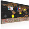 Pinnwand B&D XXL - Weltkarte zum pinnen - Pinnwand & Leinwandbild 120x80 cm 1 Teilig Kunstdruck modern Wandbilder XXL Wanddekoration Design Wand Bild - Landkarte Lernkarte Wandeko k-A-0205-v-a