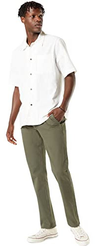 Dockers Smart 360 Flex Alpha Slim Homme Pantalons, Dockers Olive, 31W / 32L