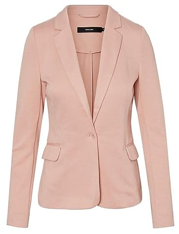 Vero Moda Damen Jersey Blazer Julia leichte Stoffjacke 10154123 Misty Rose 44