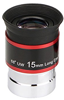 Svbony Telescope Eyepiece 1.25, 15mm FMC 68° Ultra Wide Angle Telescope Lens, Sharp Bright Images Telescope Accessories for Deep Sky Objects Full Disc Moon Observation