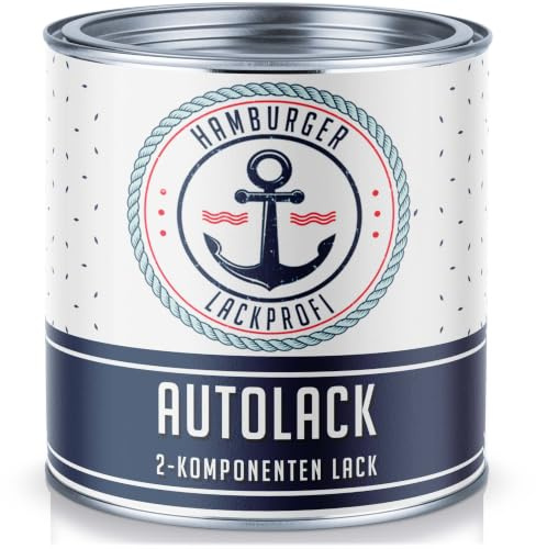 Hamburger Lack-Profi 2K Autolack GLÄNZEND Tieforange RAL 2011 Orange Decklack - Hochdeckend - Rostschützend - Kratz- und schlagfest (10 L)