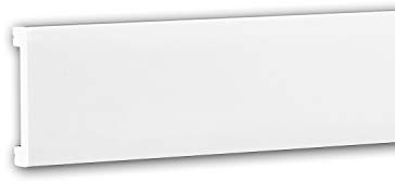 PRO[f]home® - Panel Moulding 651363 Dado Rail Decorative Moulding Frieze Moulding Contemporary Design White 2 m Profhome