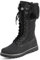 Polar Donna Pelliccia Ecologica Caldo Termica Impermeabile All'Aperto A Passeggio Neve Inverno Suola Di Gomma Calf Stivales - Nero/Nero - UK7/EU40 - YC0604