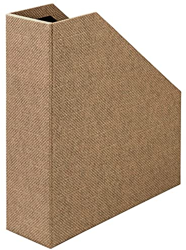 Rössler SOHO Stehsammler A4 mit Griff | Stehsammler Pappe aus stabilem Karton | Büro Organizer | Schreibtisch Organizer | Zeitschriftenhalter | 315 x 260 x 80 mm | 1 Stück | Farbe: Braun | Haselnuss