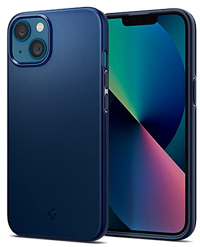 Spigen Thin Fit Hülle Kompatibel mit iPhone 13 Mini -Navy Blue