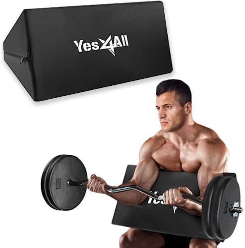 Yes4All Schaumstoff - Preacher Curl Pad, einfache Version der Preacher Curl Hantelbank für Arme, Bizeps und Trizeps, platzsparende Bizeps-Übungsunterstützung für Langhantel- und Hanteltraining,