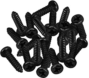 FLEOR 20pcs 2.3 * 9.5mm Screws for Guitar, Mounting Screws for Guitar Machine Heads Tuning Pegs Tuners,Black