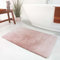 Wecon Home Moderner Flauschiger Badezimmerteppich mit antirutsch Rücken - Luuk (60 x 100 cm, Rose)