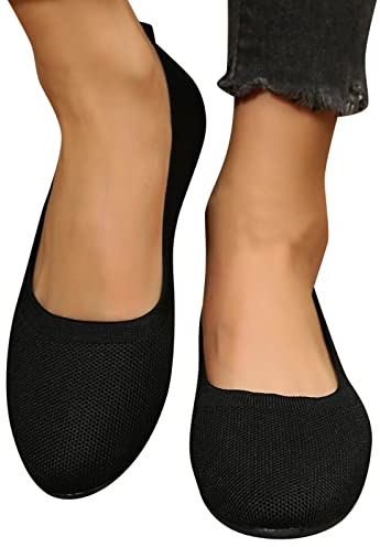 Pianshanzi Flache Schuhe Für Damen Ballerinas Damen Sportlich Barfuss Schuhe Damen Weiß Atmungsaktiv Freizeitschuhe Halbschuhe Slippers Niedriger Absatz Bootsschuhe für Frauen Party