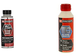 Facom 006021 Nettoyant Circuit Huile Avant Vidange 250ml Protection Contre la Corrosion & 006011 Nettoyant Radiateur 250 ML