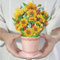 Diese-Klappkarten Glückwunschkarte mit 3D Blumenstrauß - Pop Up Karte mit bunten Blumen - Geburtstagskarte Gute Besserung Karte Dankeskarte Gutschein