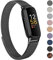 Oumida Armband Kompatibel mit Fitbit Inspire 3 Armband für Damen Herren, Prämie Edelstahl Metall Ersatzarmband mit Starker Magnet Uhrenarmbänder für Fitbit Inspire 3, Schwarz