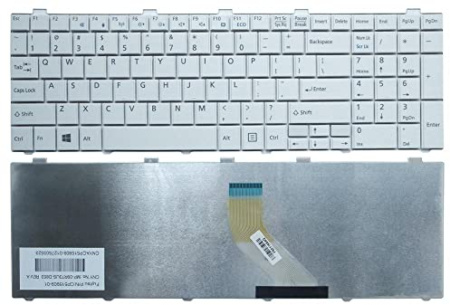 YANHAO [Laptop-Tastaturen] Neue US-Tastatur for Fujitsu Lifebook AH530 AH531 NH751 A530 AH502 Englisch Laptop (Color : White)