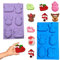 2 Pezzi Christmas Stampini In Silicone - Blu e Viola - Antiaderente Natalizio, Stampo Di Babbo Natale, Per Cottura e Preparazione Di Cioccolatini, Saponi e Altro Ancora!