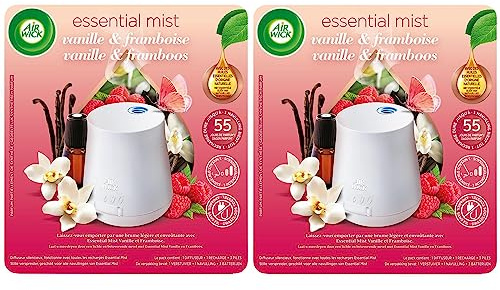 Air Wick Diffusor für ätherische Öle + 1 Nachfüllpack Vanille – 2 Stück
