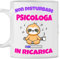 TeeDesign Tazza Psicologa, Idea Regalo di compleanno o natale per lei, Tazza per regali divertenti, Gadget Tazze con mestieri da regalare