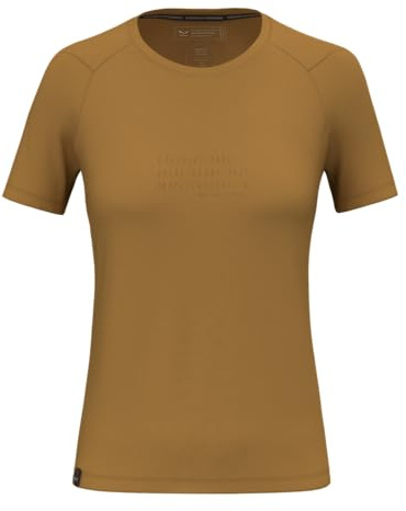 Salewa Eagle Poem Dry T-Shirt Women, Golden Brown, XS
