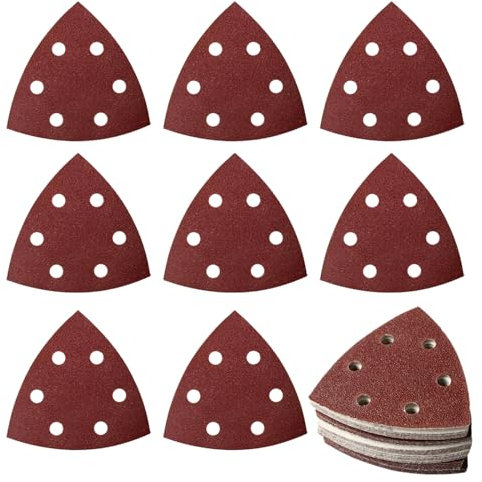 60 Sanding Pads Pieces Sandpaper Mouse Sander Pads Mixpack (10x 60/120/180/240/320/400each) Grits Assorted Sandpaper Pads for Sanding Polishing Random Orbital Sander Sand Paper