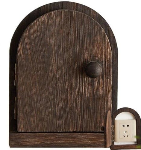 Light Switch Protection Cover, Wooden Door Light Switch Cover 1 Gang Wall Plate Standard Size Switchplate Decorative for Home Bathroom