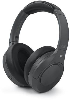 MUSE M-295 ANC Bluetooth-Stereo-Headset mit ANC-Canceller, Over-Ear, doppeltes integriertes Mikrofon, Kabel zur Verwendung ohne Batterie, ANC 35 dB, Tragetasche und abnehmbares Mikrofon