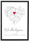 Wackadoo Bilderrahmen Poster Wo alles begann, Koordinaten, mit Holz Bilderrahmen und Glasscheibe, fotogeschenke personalisiert, valentinstag geschenke für ihn sie, personalisiertes geschenk