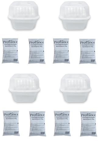 2-12 Boxen XL Luftentfeuchter Sets mit 2x450g Granulat Raumentfeuchter Entfeuchter (4x Box plus 8x 450g Granulat)