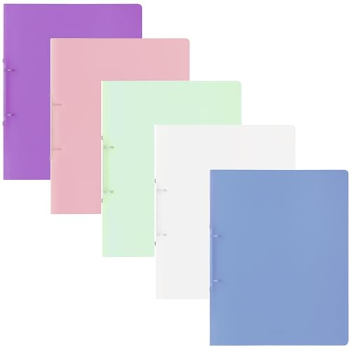 Papiertiger Premium Ringbuch aus dickem Kunststoff | DIN A4 20mm Rücken mit 2-Ring Mechanik 15mm | perfekt für Schule, Büro und Freizeit (5 Pastell Premium)