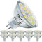 EACLL GU5.3 LED Kaltweiss 6W Ersetzt 50W Halogen MR16 Glühbirne, 10er-Pack, 595 Lumen 6000K Leuchtmittel, AC/DC 12V Flimmerfrei Strahler, Abstrahlwinkel 120 Grad Spot, Nicht Dimmbar Reflektorlampen