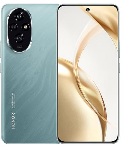 HONOR 200 Smartphone 5G 12GB RAM 512GB ROM, 66W Super Charge, 120Hz 6.7 AMOLED, Tripla Fotocamera 50 MP, Snapdragon 7 Gen 3, 5200mAh Batteria, Android 14, Dual Sim, NFC, Ciano