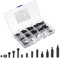 PATIKIL M2 Männlich Weiblich Nylon Sechskant-Abstandshalter Set, 320 Stück Motherboard Abstandshalter Sortiment Kit Schrauben Muttern für PCB Motherboard, Leiterplatte, Schwarz