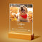 Jodimitty Plaque Funéraire Personnalisable pour Animaux Chien et Chat, Panneau Acrylique avec lumière LED et Base en Bois, Photo Couleur personnalisée & nom & durée de Vie & Message (Style D)
