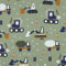 VmG-Store 1m Baumwollstoff zum Nähen 100% Baumwolle Nähstoff KEINE Meterware Kinderstoff Patchwork DIY Basteln Quilten Handwerken (Baufahrzeuge Army Green Bc023)
