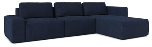 AXLIVING Couch XXL L Form Arkleton Eckcouch Blau 360 cm – Modern R