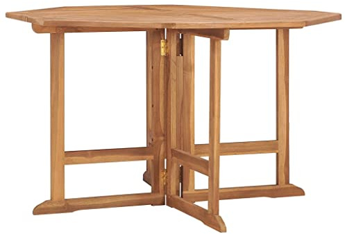 GCHDHAPB Outdoor Outdoor Tisch klappbar Garten Esstisch 110x110x75cm Massivholz Teak