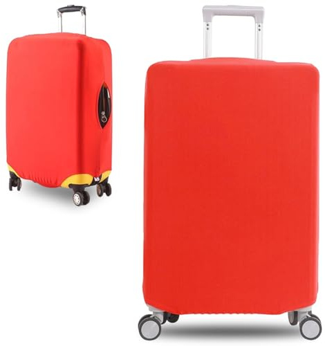 COYUN 1 Stück Kofferhülle, Elastisch Reise Kofferschutzhülle, Luggage Cover, Kofferüberzug Schutzhülle, Reisekoffer Hülle Kofferschutz, Waschbarer Gepäck Abdeckung(26-29 Zoll, L, Rot)