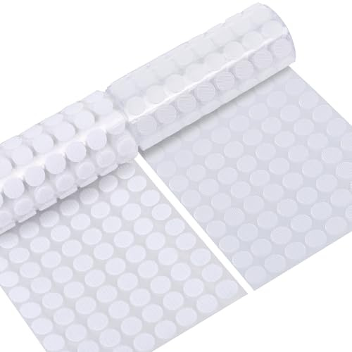 10/15/20 mm Klettpunkte Selbstklebend, Rund, Schwarz | Nylon-Polyester, Starke Kleberückseite, 639 Paare, Für Papier, Metall, Glas, Basteln Und Organisation