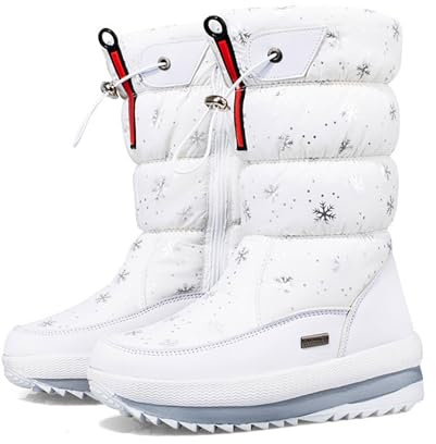 Generisch Schneestiefel Damen Wasserdicht Snow Boots Women Schneeboots Schnee Schuhe Skischuhe Schneeschuhe Snowboots Rutschfest Skistiefel Thermo Warm Gefüttert Waterproof Shoes Breite Füße
