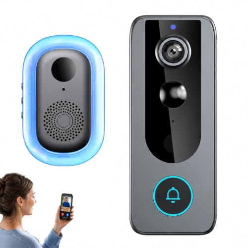 PurePeeki Camera Doorbell, No Monthly Fee, Wireless, HD Night Vision