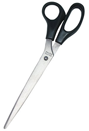 WEDO 97710 N Edelstahlschere Papierschere, Rostgeschützt, gehärtet, Kunststoffgriff, 25,5 cm, Schwarz