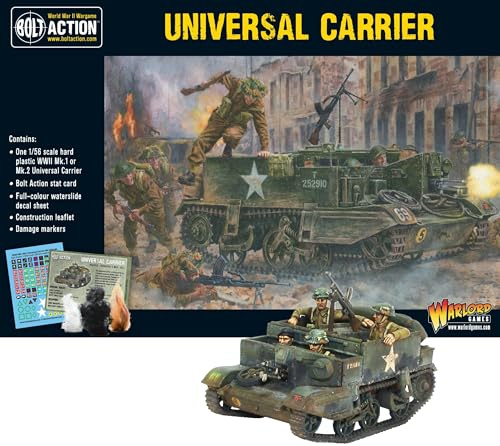 Warlord Games Universal Carrier - 1:56 / 28mm British Army Plastic Scale Model Vehicle for Bolt Action Highly Detailed World War 2 Miniatures for Table-top Wargaming